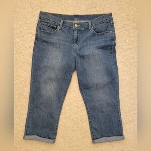 Levi's Classic Cuffed Cropped Capri Denim Jeans Size 14